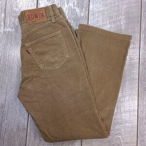 Edwin Pants Womens 26 Miss 503 Corduroy Ankle Fit Brown High Rise Bootcut Boot